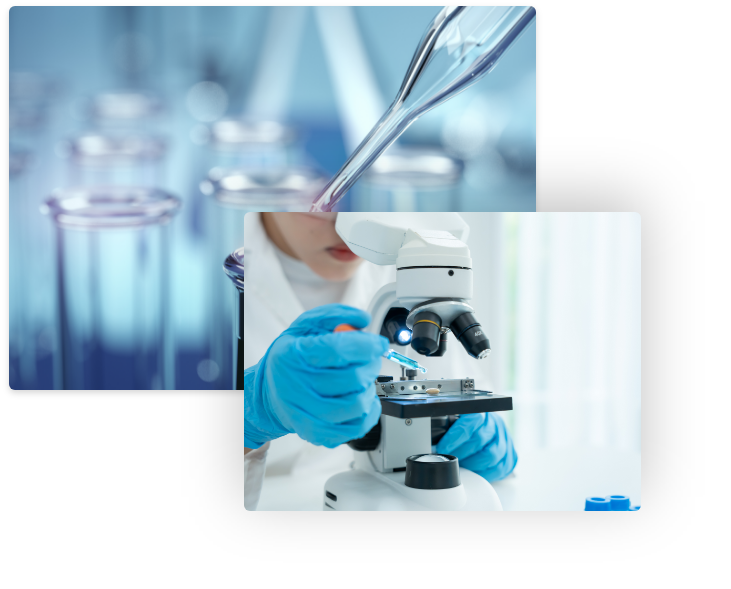 Laborantin en essai et recherche clinique Fond abstrait - Oncocare